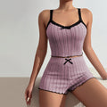new arrival women's home elastic pajamas sexylace lace suspenders shorts ribbed pit strips fleece brushed