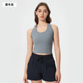 Spring/summer new racerback yoga top - versatile cropped workout tank for women (d25032)