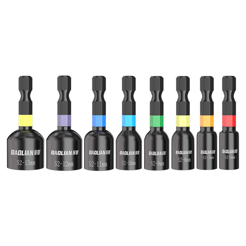 Socket bit s2 alloy steel high hardness abrasion resistant strong magnetic inner hexagonal socket complete set of hand electric drill self-tapping screw bit