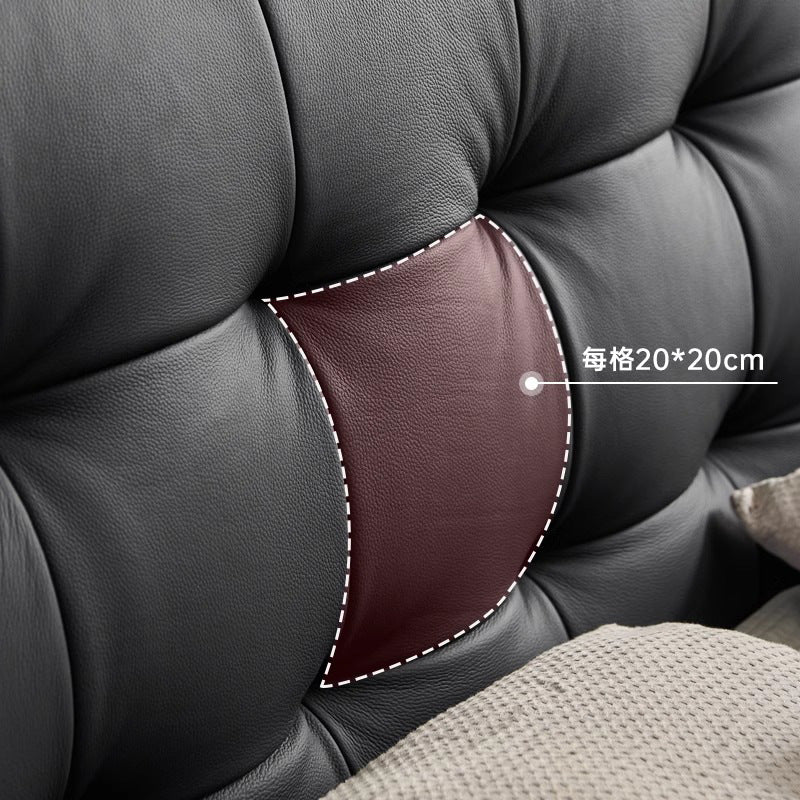 Onda bed italian normcore genuine leather bed house large flat designer 2* 2m master bedroom double bed double bed black