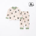 Baby long-sleeved underwear set, infant cotton pajamas, boys' and girls' pure cotton underwear set, close-fitting spring and autumn home wear