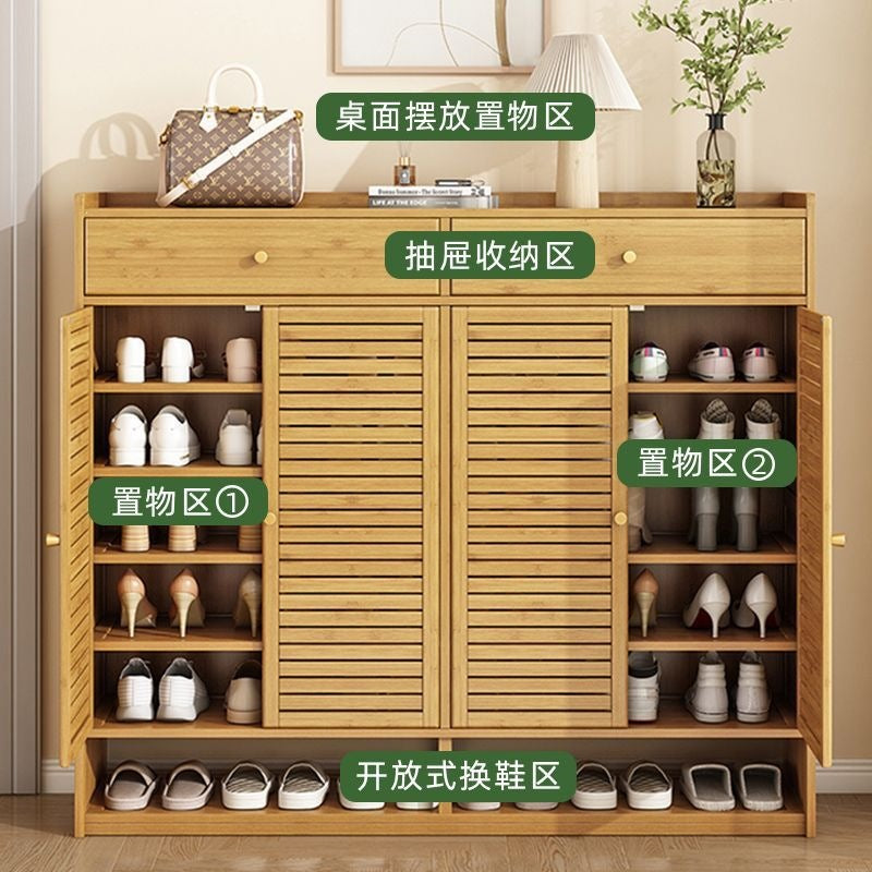 Shoe cabinet for home door storage dust-proof multi-layer multi-functional casual storage cabinet nanzhu large-capacity living room shoe rack
