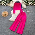 European and american color block striped two-piece set for women - autumn commute style, effortless chic, slimming fit, sporty and stylish