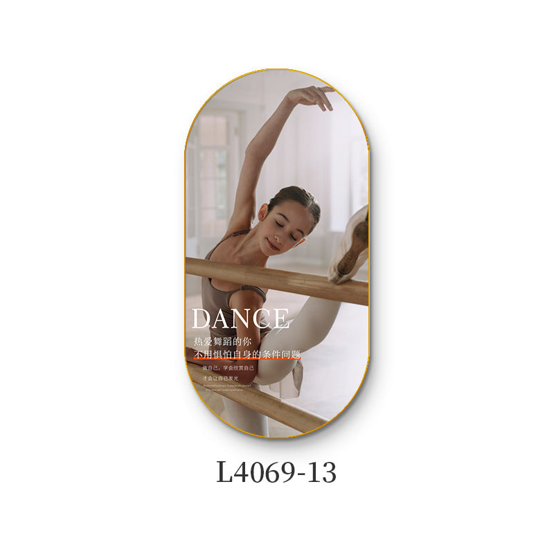 Ballet class wall decoration dance studio girls inspirational slogans poster hanging art school mural