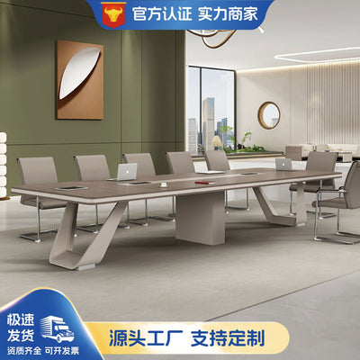 Conference table negotiation table desk and chair set training office furniture rectangular table office large minimalist modern