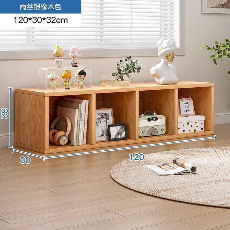 Balcony bay window storage cabinet storage rack cabinet storage cabinet plaid cabinet floor-standing single-layer low cabinet bookshelf for home bookcase