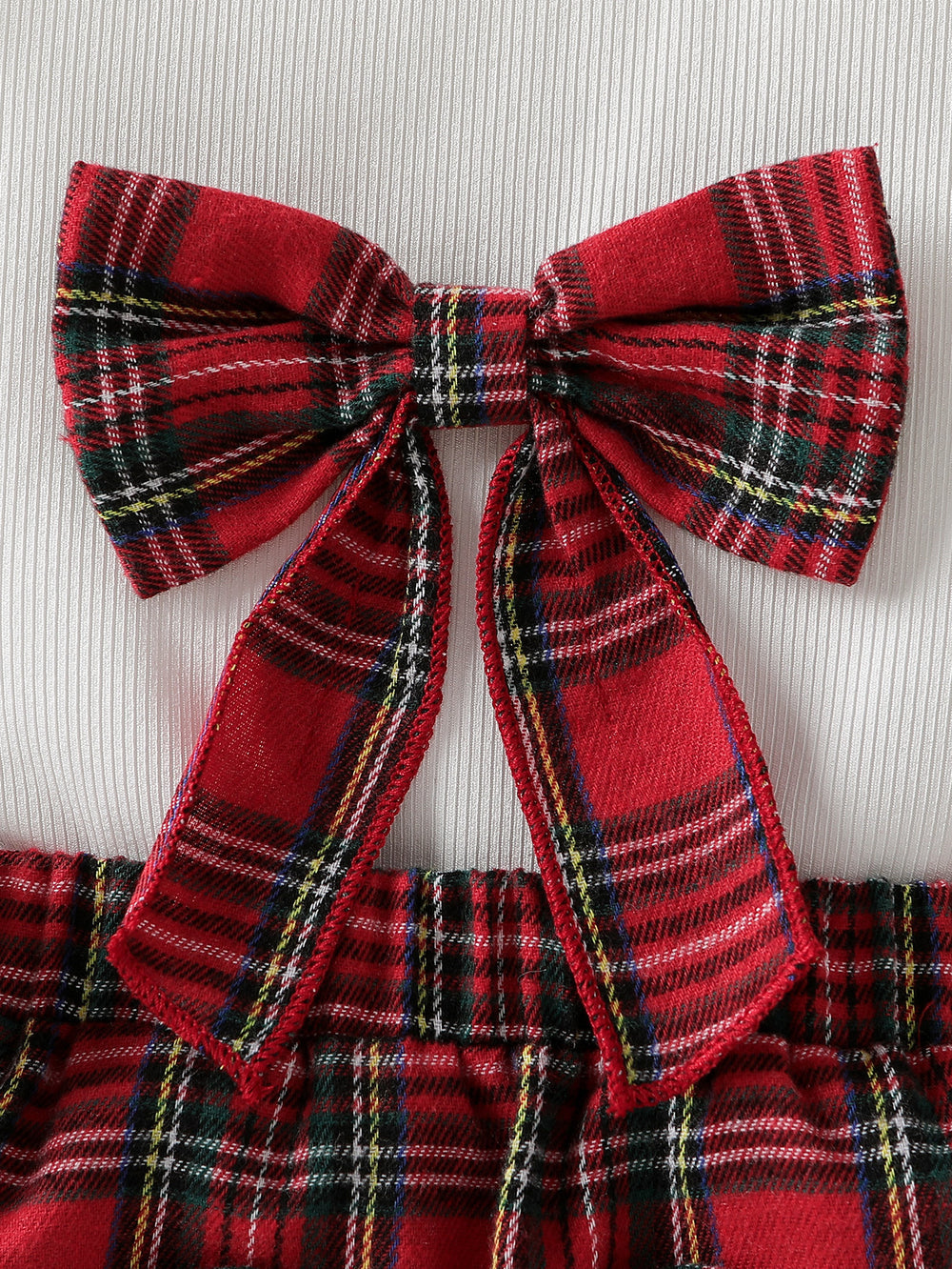autumn cross-border baby & toddler flutter sleeve bow top + plaid heart patchwork skirt with hat three-piece set