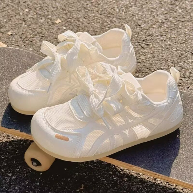 Hollow breathable white shoes women's 2026new arrivalsummer mesh german training soft bottom not tired feet casual sports