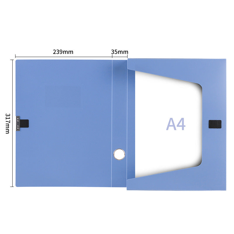 Deli 5622 blue 2-inch 35mm data storage box A4 file file management box, plastic file box