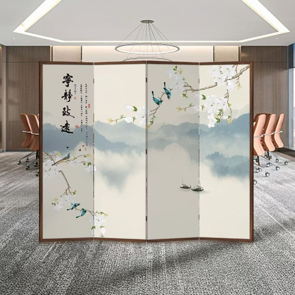 New chinoiserie screen partition office living room restaurant hotel tea room blocking simple modern foldablemovable folding screen