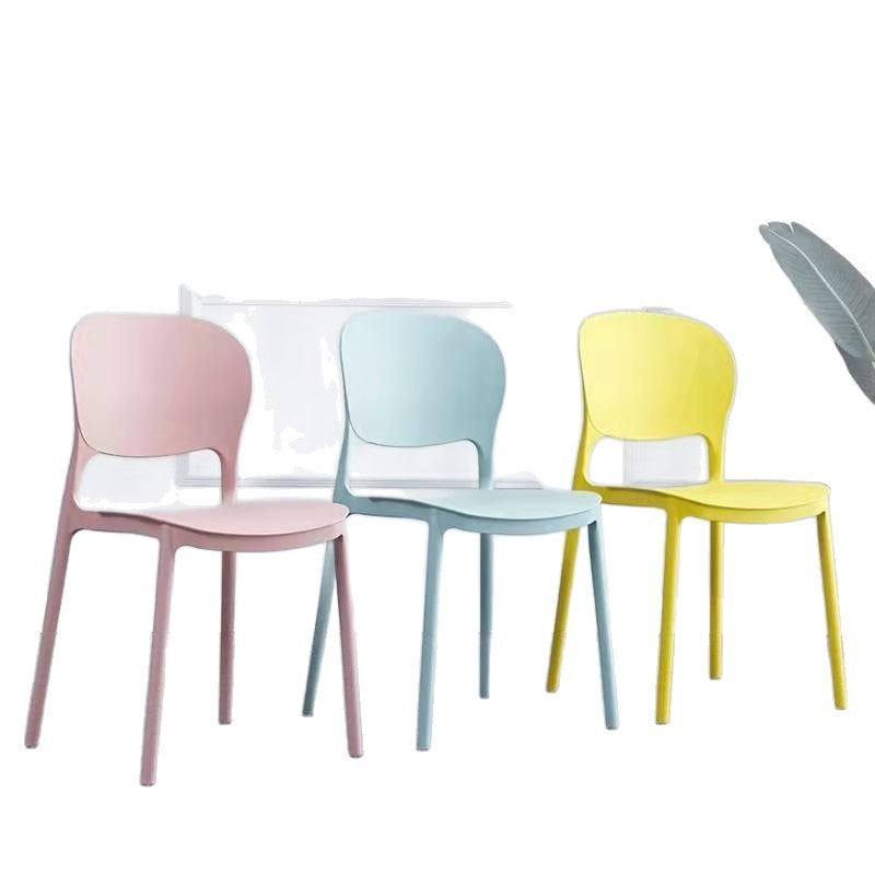 Plastic chair thickened backrest dining chair dining table for homeaccessible luxuryclassy sense negotiation stool stackable catering commercial