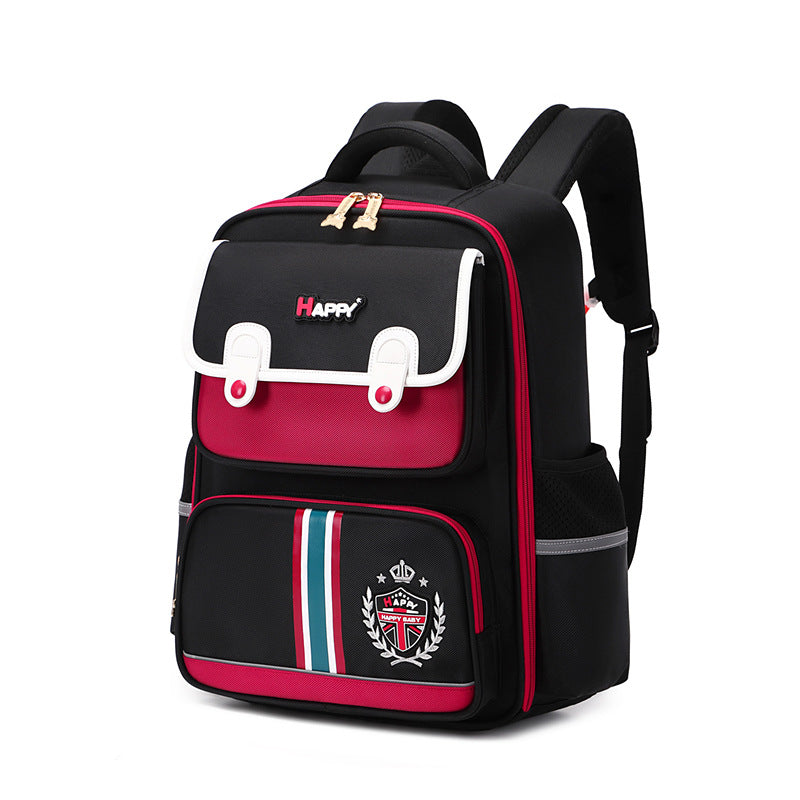 New primary school schoolbag, boys' first to fourth, fifth and sixth grades, boys and girls, lightweight spine protection and burden reduction, large-capacity backpack