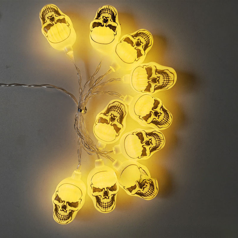 New Halloween light string skull ghost horror decorative lights ghost festival atmosphere small lights battery box pumpkin lights