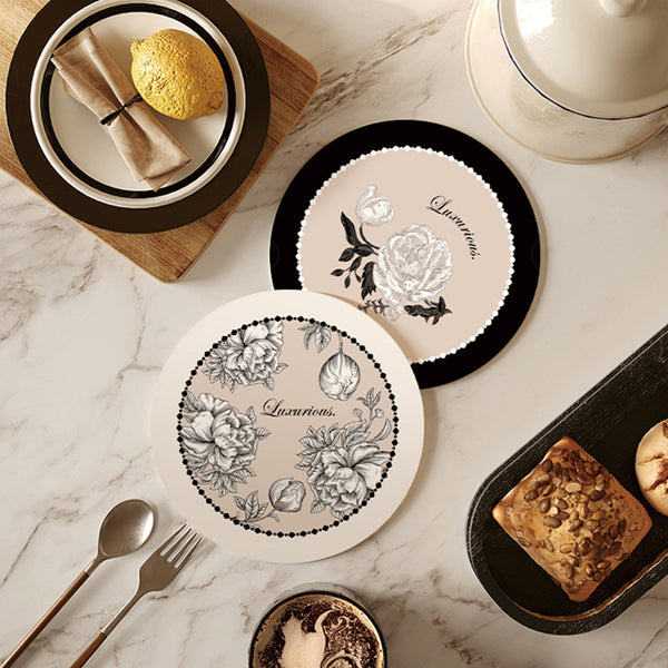 Premium new household bowl mat, vegetable plate mat, oil-proof and heat-insulating mat, dining table mat, ironing-resistant and non-slip meal mat, coaster