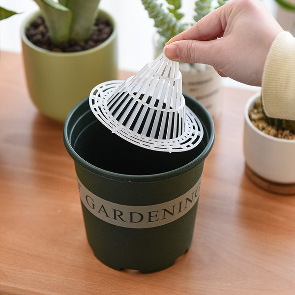 New flower pot gasket cone volcanic flower pot bottom plastic mesh succulent root breathable anti-rotten root mesh gasket