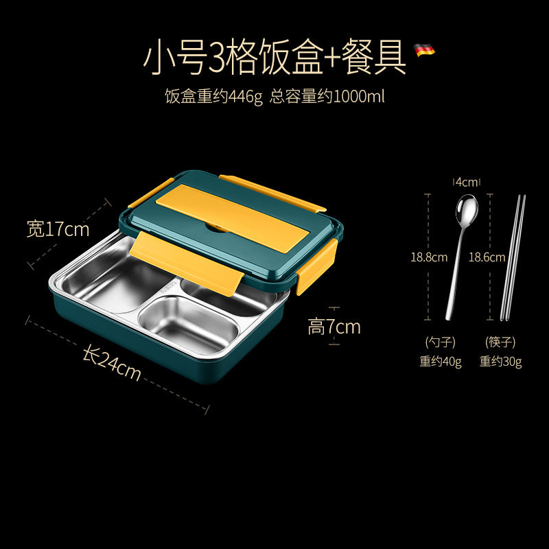 304 stainless steel lunch box, student-specific cafeteria, rice compartment for boys, large-capacity office workers, portable lunch box