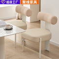 Italian minimalist dining table and chairs, light luxury chairs, home backrest chairs, cream style - direct from the source factory