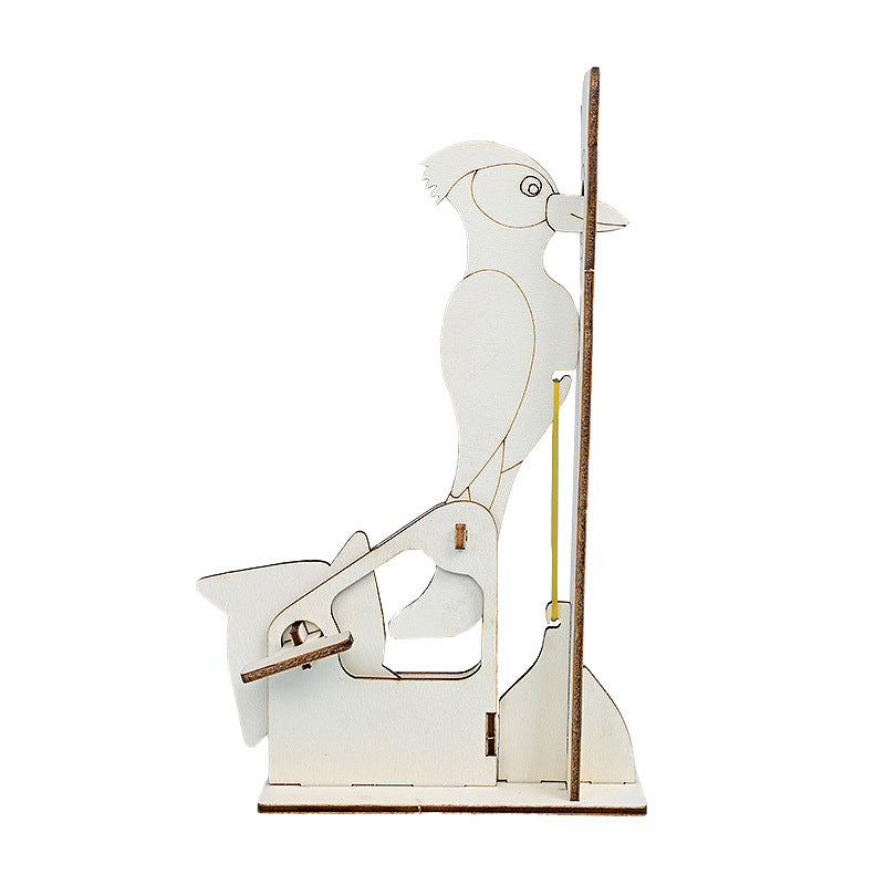 Manual Woodpecker Puzzle DIY Handmade Invention, Technology Small Production Classroom Science Small Experiment Handmade Material Pack