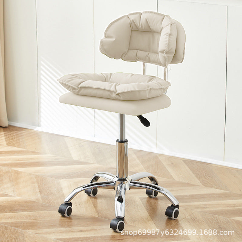 Beauty Chair Nail Art Eyelash Stool Barber Shop Backrest Lifting Chair Household Girls Bedroom Dressing Stool