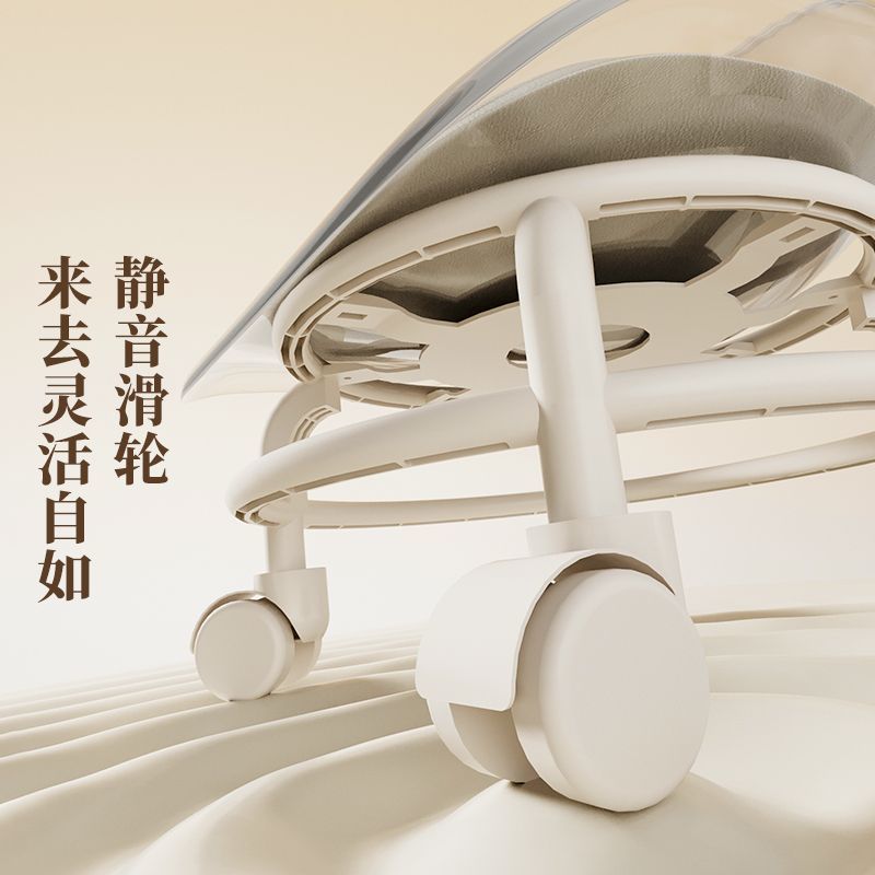 Acrylic stool silent transparent universal wheel children's toddler home stool net red with baby small chair pulley low stool