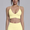 New double-strap seamless yoga bra - sexy back design, quick-dry activewear top for running, fitness, and yoga