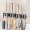 【40cm with 3 cards & 4 hooks】gunmetal gray fashion mop holder - abs hooks