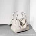 2024new arrivalmini lindy bag cowhide doctor bag genuine leather women's bag trendy shoulder crossbody satchel pillow medicine box bag