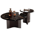 Ready-to-ship natural luxury stone coffee table - modern minimalist black rose design, available in various sizes. perfect for living rooms and home use
