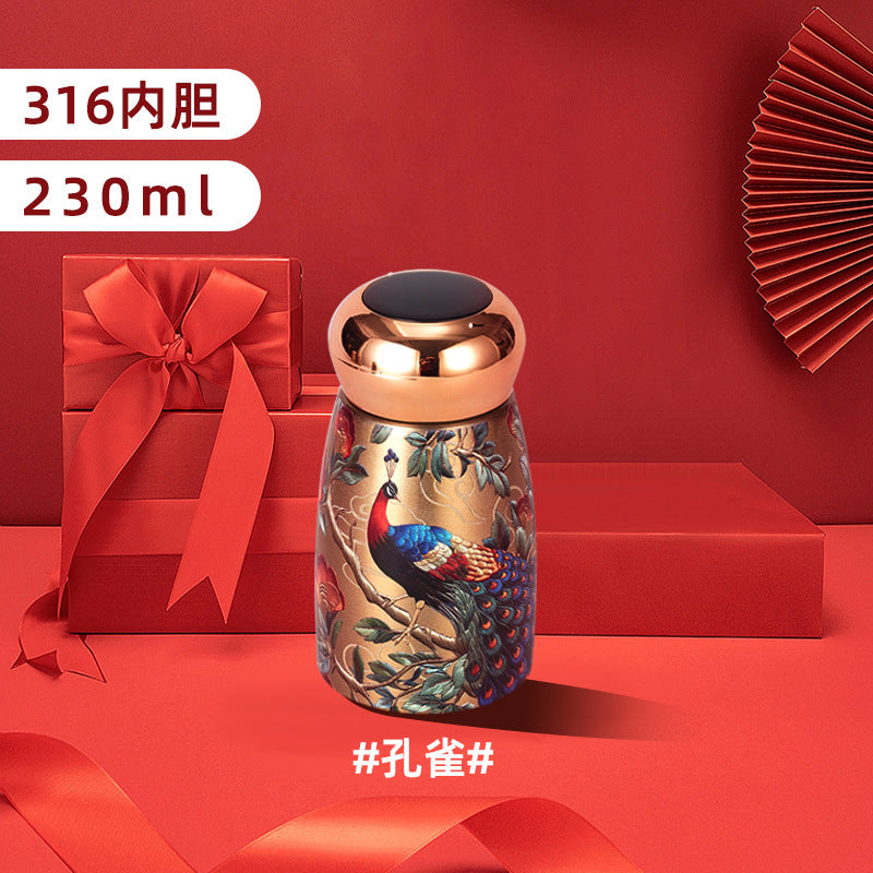 National style mushroom cup little fat stainless steel thermos cup compact mini flap pocket pants cup portable thermos cup wholesale personalized