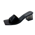 Transparent crystal slippers for women, perfect for wearing outdoors. new for summer 2024, these chunky high-heeled, square-toe, open-toe sandals are ideal for summer wear
