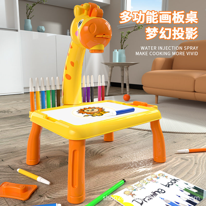 Children's projection drawing board - large size educational learning table for early childhood development - doodle, write, and draw toy for boys and girls