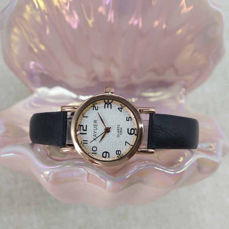 New round bathtub retro trend korean style minimalist casual dial women's watch waterproof fashion 2025