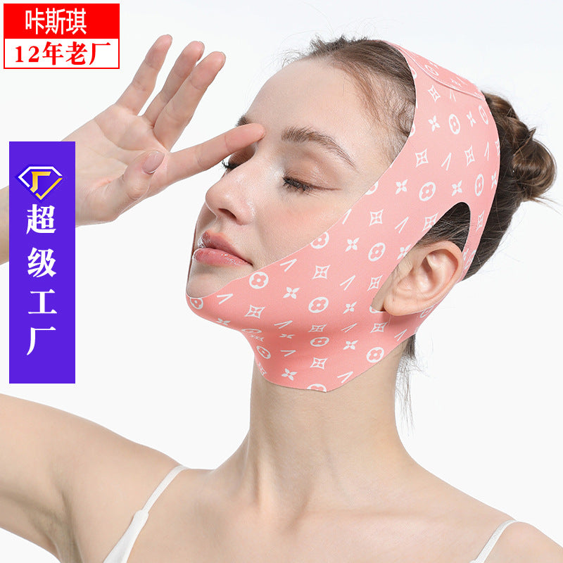 V303 pink sculpting v-face double chin lifting firming face sculpting beauty mask sleep face sculpting women's v-face mask