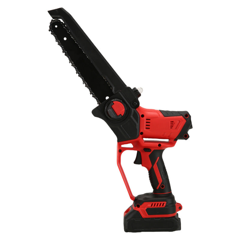 8-Inch lithium battery saw, brushless portable household outdoor handheld one-handed logging and pruning saw charging, lithium battery chain saw