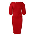 D505 cross-border women's summer  new arrival: round neck pleated elegant fashion ol bodycon pencil skirt european and american style dress