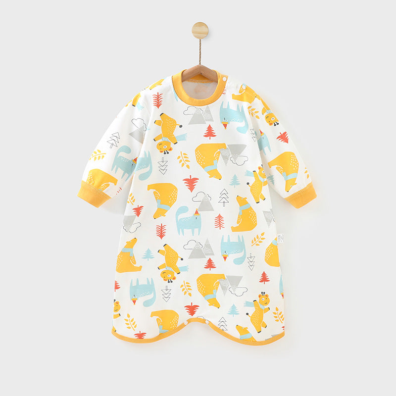 Baby pajamas autumn winter cute baby girl pure cotton one-piece sleep dress children's warm robe sleep sack onesie