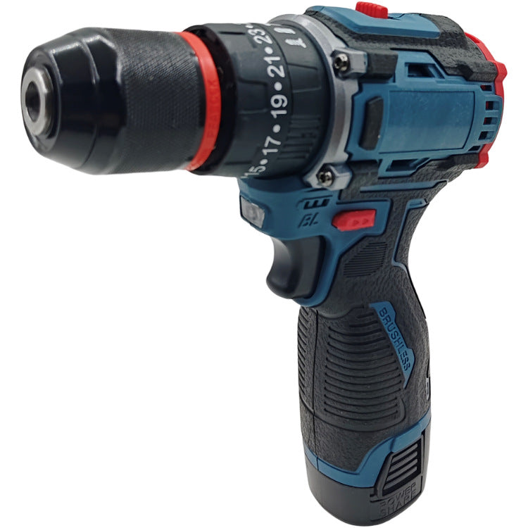 Factory source direct supply 16.8v small steel cannon lithium battery drill drill bit accessories set impact flashlight lithium battery drill set