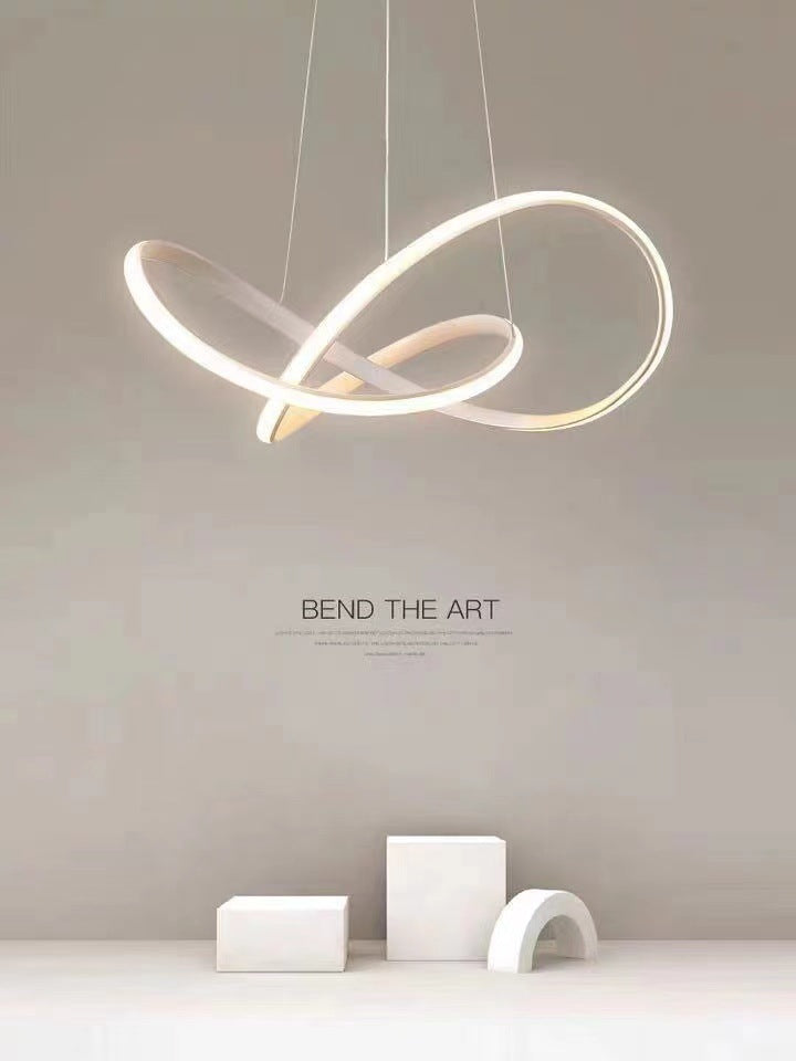 LED chandelier simple postmodern personality art ring creative Nordic style bedroom living room dining room bar lighting