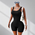 Personalized american summer sports style u-shaped backless jumpsuit cross-border women's tight high elastic yoga jumpsuit