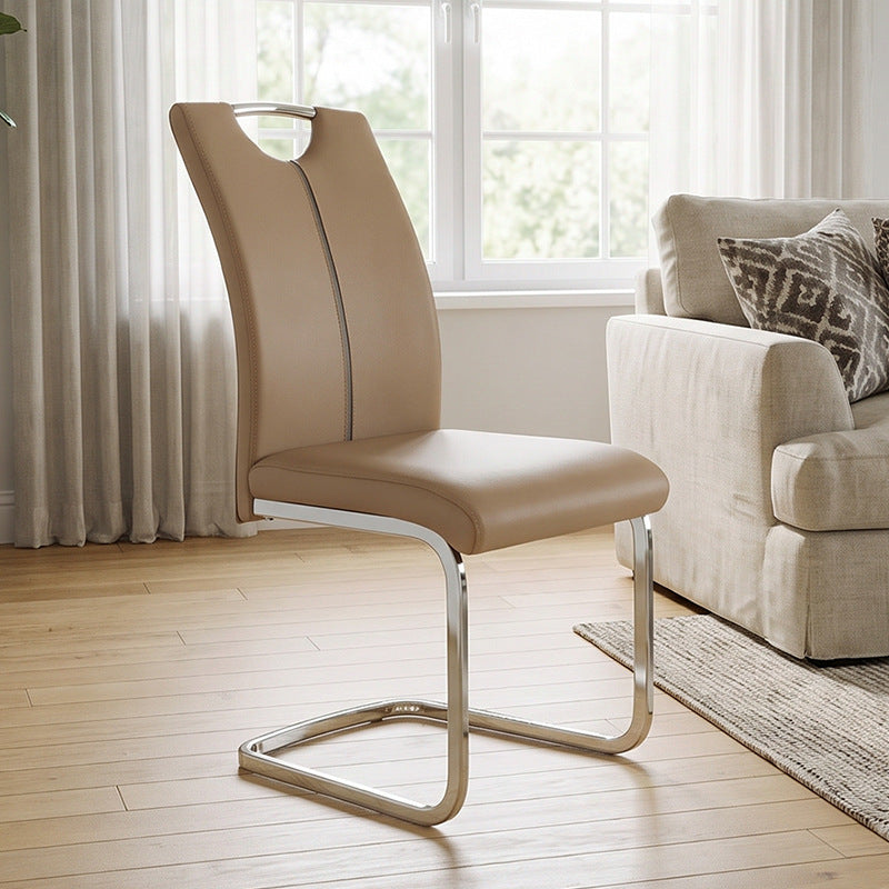Modern minimalist arched dining chair with pu leather upholstery - cross-border restaurant & home light luxury high-end chair
