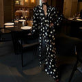 summer new women's clothing - cross-border  us & europe - vintage polka dot v-neck puff sleeve cinched waist dress