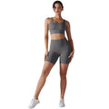 Nude brushed nylon tight-fitting yoga clothes, zero-sense suspenders, beautiful back, hip-lifting sports suit, running and fitness two-piece set