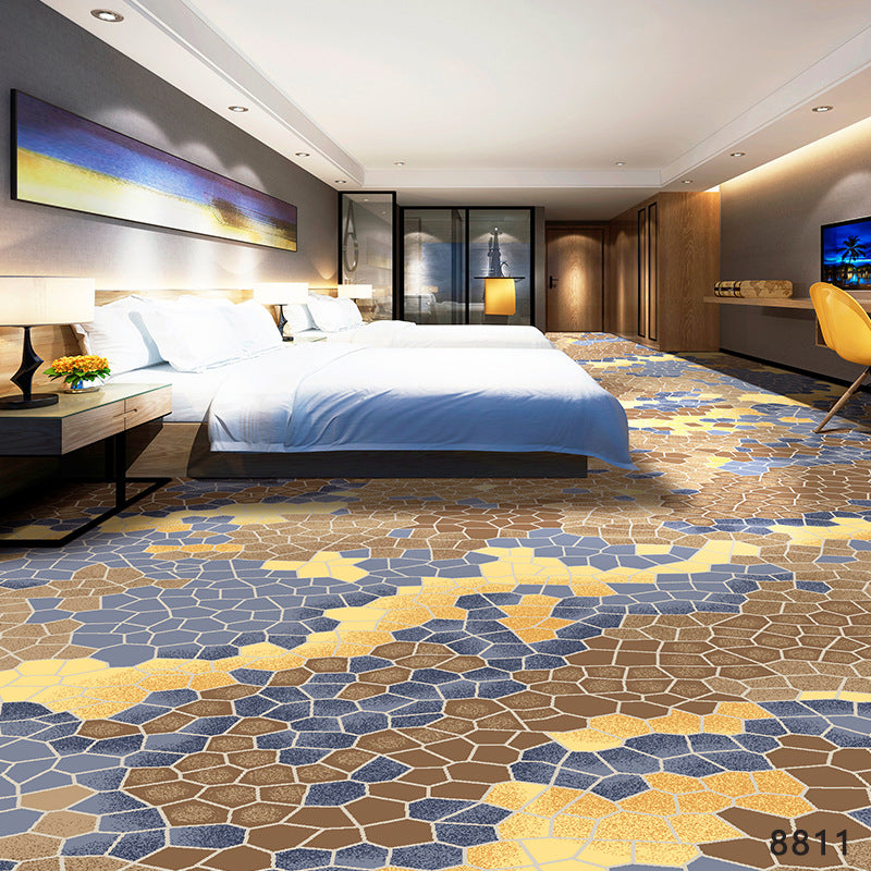 Ready-to-ship printed carpets for hotels and guesthouses, suitable for hallways, corridors, banquet halls, clubs, and billiard rooms. fire-resistant carpet