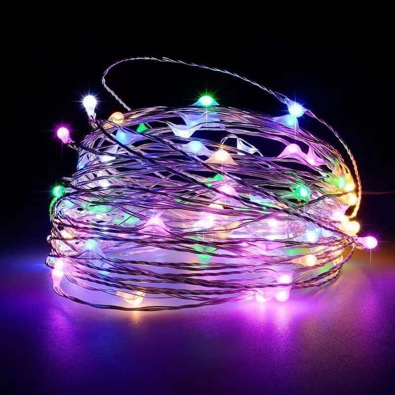 Cross-border small lanterns waterproof remote control battery box copper wire light string small lights christmas lights decorative led light wire string lights