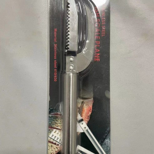 Stainless steel fish scale remover & belly flusher - 2-in-1 multi-tool for s scaling and gutting