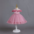 Export small children's tulle kids dress petals princess dress baby girl one year old dressbaby dress