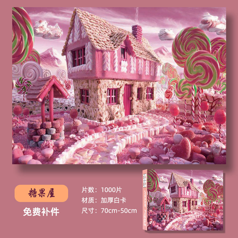 Puzzle adult version 1000 pieces decompression healing system Chinese style flat assembly toy girl puzzle birthday gift