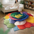 3d floral crystal velvet rug - absorbent mat for living room, bedroom, bedside, sofa, and coffee table