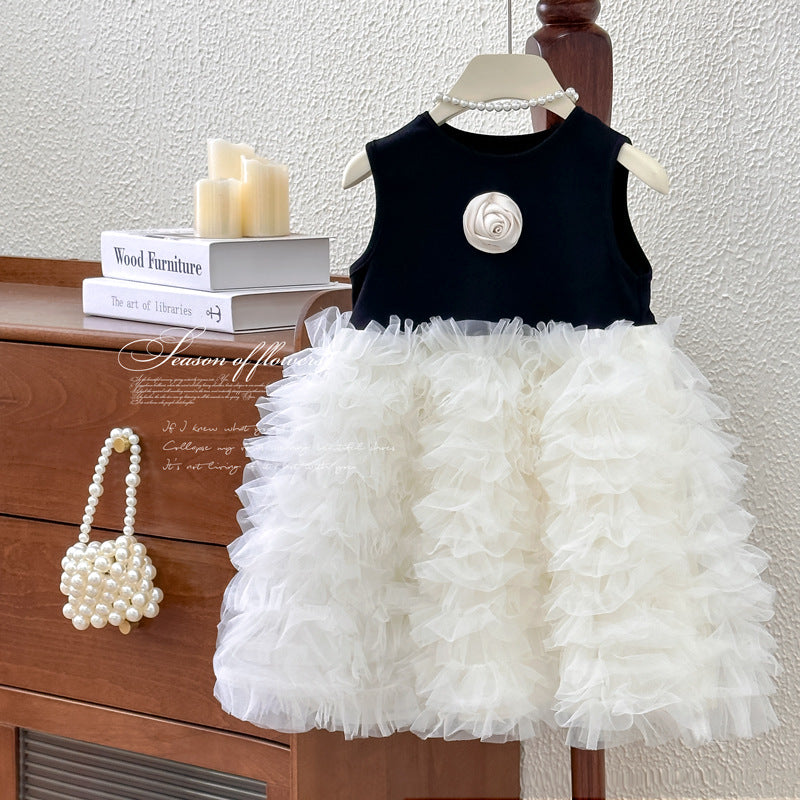 Girls' dress  summer korean style soft tulle chic cake dress birthday party gown