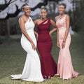 export  new women's skirt african women's clothing sexy party dress one-shoulder evening gown train maxi dress